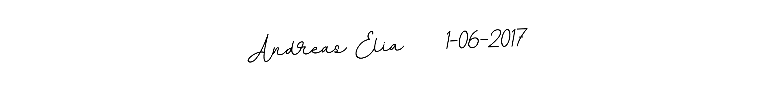 How to make Andreas Elia    1-06-2017 name signature. Use BallpointsItalic-DORy9 style for creating short signs online. This is the latest handwritten sign. Andreas Elia    1-06-2017 signature style 11 images and pictures png