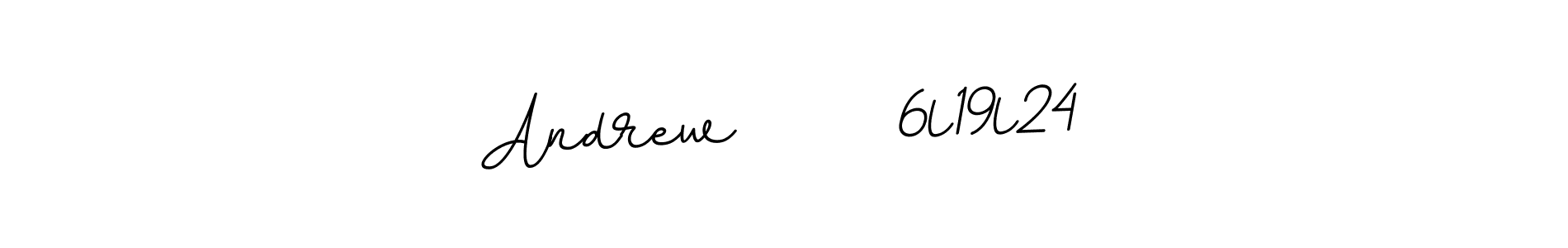 The best way (BallpointsItalic-DORy9) to make a short signature is to pick only two or three words in your name. The name Andrew      6l19l24 include a total of six letters. For converting this name. Andrew      6l19l24 signature style 11 images and pictures png