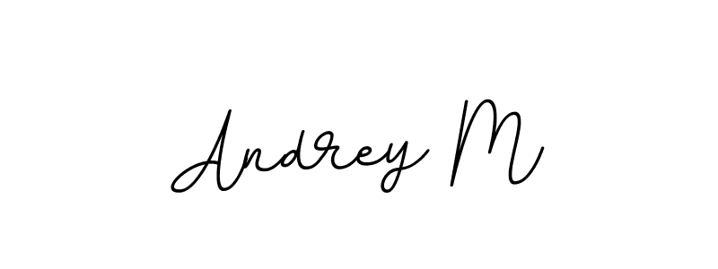 The best way (BallpointsItalic-DORy9) to make a short signature is to pick only two or three words in your name. The name Andrey M include a total of six letters. For converting this name. Andrey M signature style 11 images and pictures png
