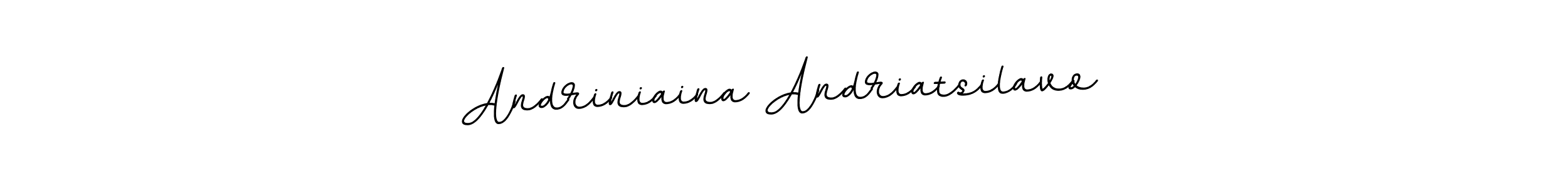 The best way (BallpointsItalic-DORy9) to make a short signature is to pick only two or three words in your name. The name Andriniaina Andriatsilavo include a total of six letters. For converting this name. Andriniaina Andriatsilavo signature style 11 images and pictures png