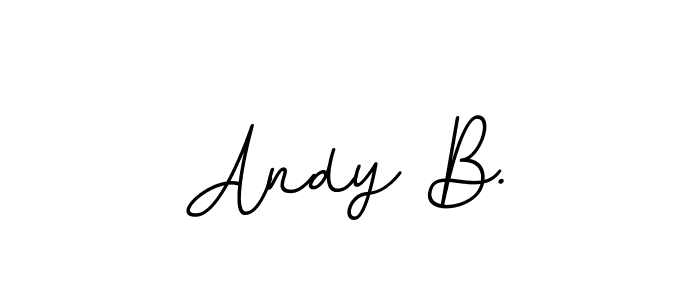How to make Andy B. name signature. Use BallpointsItalic-DORy9 style for creating short signs online. This is the latest handwritten sign. Andy B. signature style 11 images and pictures png
