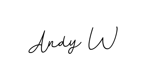 Design your own signature with our free online signature maker. With this signature software, you can create a handwritten (BallpointsItalic-DORy9) signature for name Andy W. Andy W signature style 11 images and pictures png