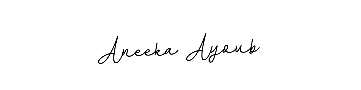 Aneeka Ayoub stylish signature style. Best Handwritten Sign (BallpointsItalic-DORy9) for my name. Handwritten Signature Collection Ideas for my name Aneeka Ayoub. Aneeka Ayoub signature style 11 images and pictures png