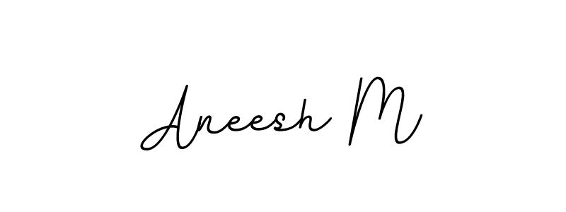 Design your own signature with our free online signature maker. With this signature software, you can create a handwritten (BallpointsItalic-DORy9) signature for name Aneesh M. Aneesh M signature style 11 images and pictures png