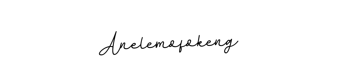 How to make Anelemofokeng name signature. Use BallpointsItalic-DORy9 style for creating short signs online. This is the latest handwritten sign. Anelemofokeng signature style 11 images and pictures png