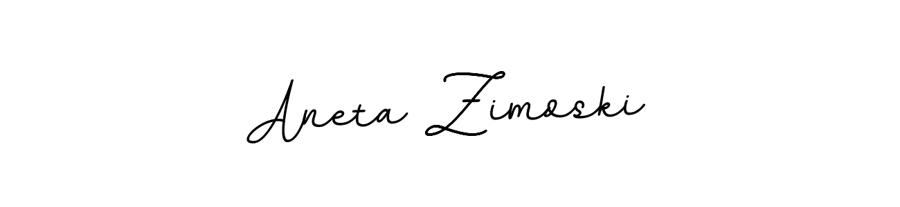 Design your own signature with our free online signature maker. With this signature software, you can create a handwritten (BallpointsItalic-DORy9) signature for name Aneta Zimoski. Aneta Zimoski signature style 11 images and pictures png