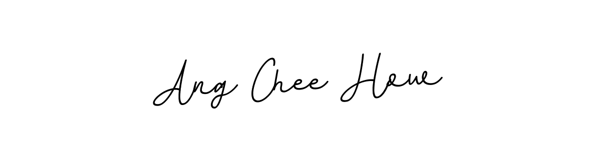 You should practise on your own different ways (BallpointsItalic-DORy9) to write your name (Ang Chee How) in signature. don't let someone else do it for you. Ang Chee How signature style 11 images and pictures png