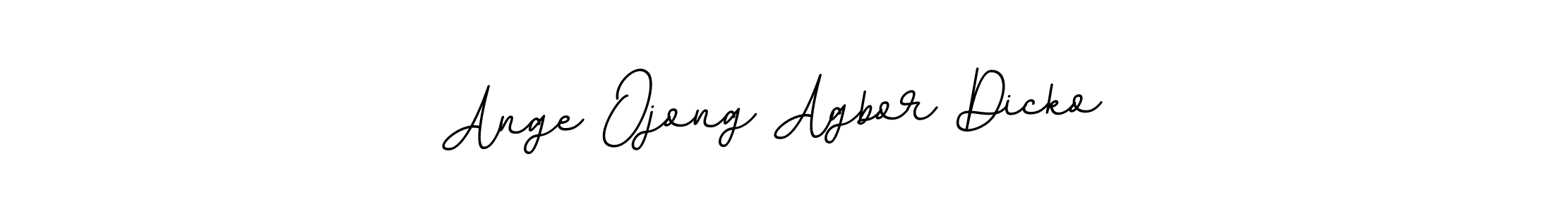 Create a beautiful signature design for name Ange Ojong Agbor Dicko. With this signature (BallpointsItalic-DORy9) fonts, you can make a handwritten signature for free. Ange Ojong Agbor Dicko signature style 11 images and pictures png