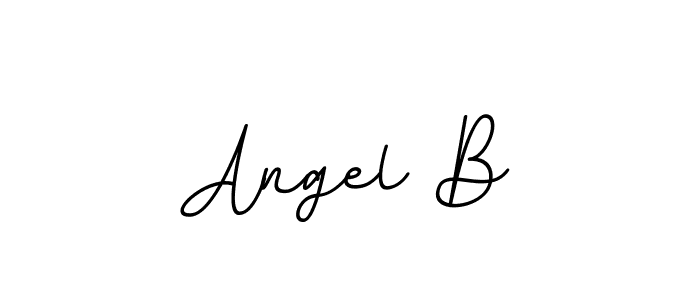 Create a beautiful signature design for name Angel B. With this signature (BallpointsItalic-DORy9) fonts, you can make a handwritten signature for free. Angel B signature style 11 images and pictures png