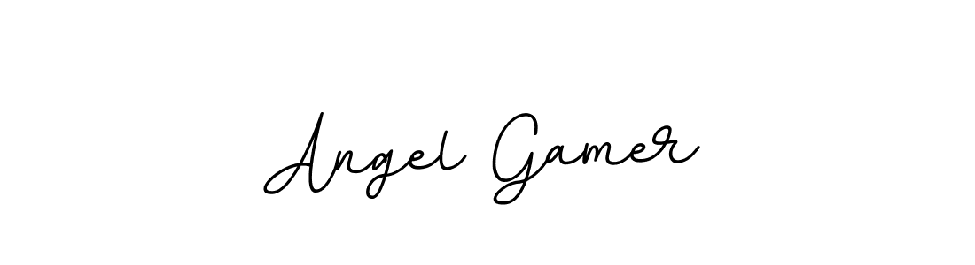 Use a signature maker to create a handwritten signature online. With this signature software, you can design (BallpointsItalic-DORy9) your own signature for name Angel Gamer. Angel Gamer signature style 11 images and pictures png