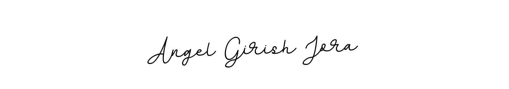This is the best signature style for the Angel Girish Jora name. Also you like these signature font (BallpointsItalic-DORy9). Mix name signature. Angel Girish Jora signature style 11 images and pictures png