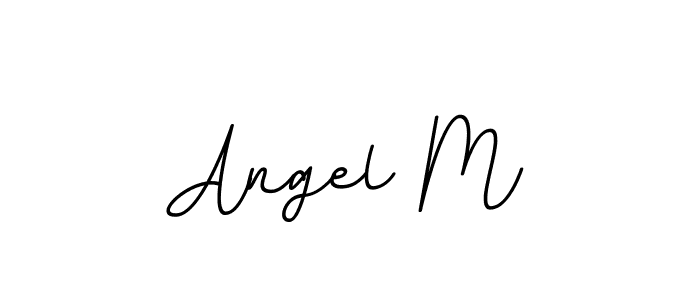Use a signature maker to create a handwritten signature online. With this signature software, you can design (BallpointsItalic-DORy9) your own signature for name Angel M. Angel M signature style 11 images and pictures png