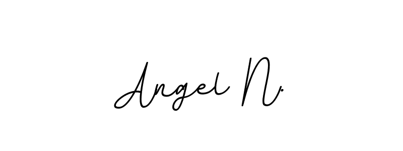 if you are searching for the best signature style for your name Angel N.. so please give up your signature search. here we have designed multiple signature styles  using BallpointsItalic-DORy9. Angel N. signature style 11 images and pictures png