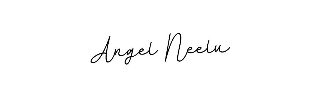 Angel Neelu stylish signature style. Best Handwritten Sign (BallpointsItalic-DORy9) for my name. Handwritten Signature Collection Ideas for my name Angel Neelu. Angel Neelu signature style 11 images and pictures png