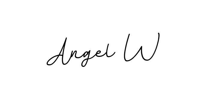 Create a beautiful signature design for name Angel W. With this signature (BallpointsItalic-DORy9) fonts, you can make a handwritten signature for free. Angel W signature style 11 images and pictures png