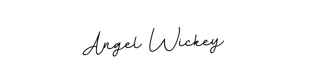 How to make Angel Wickey name signature. Use BallpointsItalic-DORy9 style for creating short signs online. This is the latest handwritten sign. Angel Wickey signature style 11 images and pictures png