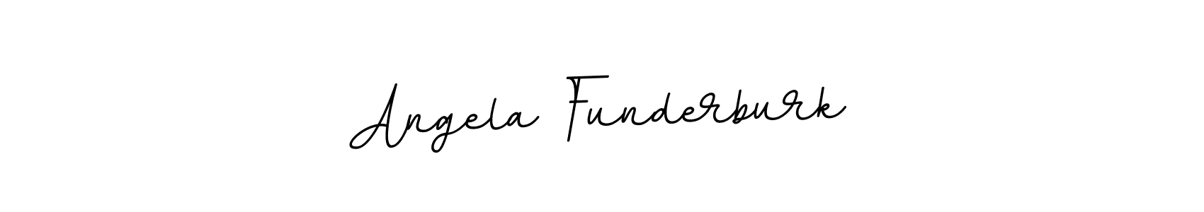 How to make Angela Funderburk name signature. Use BallpointsItalic-DORy9 style for creating short signs online. This is the latest handwritten sign. Angela Funderburk signature style 11 images and pictures png