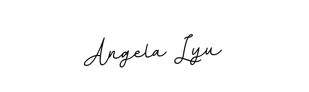 The best way (BallpointsItalic-DORy9) to make a short signature is to pick only two or three words in your name. The name Angela Lyu include a total of six letters. For converting this name. Angela Lyu signature style 11 images and pictures png