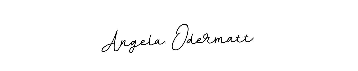 How to make Angela Odermatt name signature. Use BallpointsItalic-DORy9 style for creating short signs online. This is the latest handwritten sign. Angela Odermatt signature style 11 images and pictures png