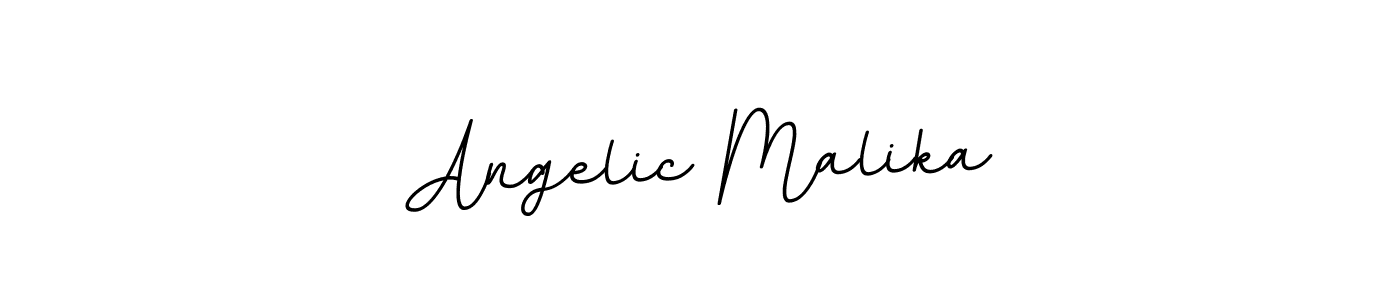 Design your own signature with our free online signature maker. With this signature software, you can create a handwritten (BallpointsItalic-DORy9) signature for name Angelic Malika. Angelic Malika signature style 11 images and pictures png
