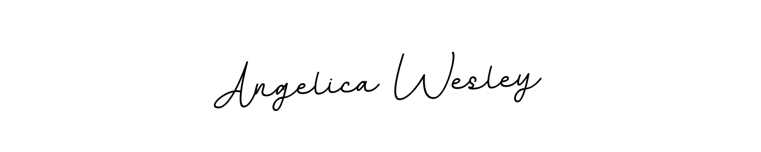 How to make Angelica Wesley name signature. Use BallpointsItalic-DORy9 style for creating short signs online. This is the latest handwritten sign. Angelica Wesley signature style 11 images and pictures png
