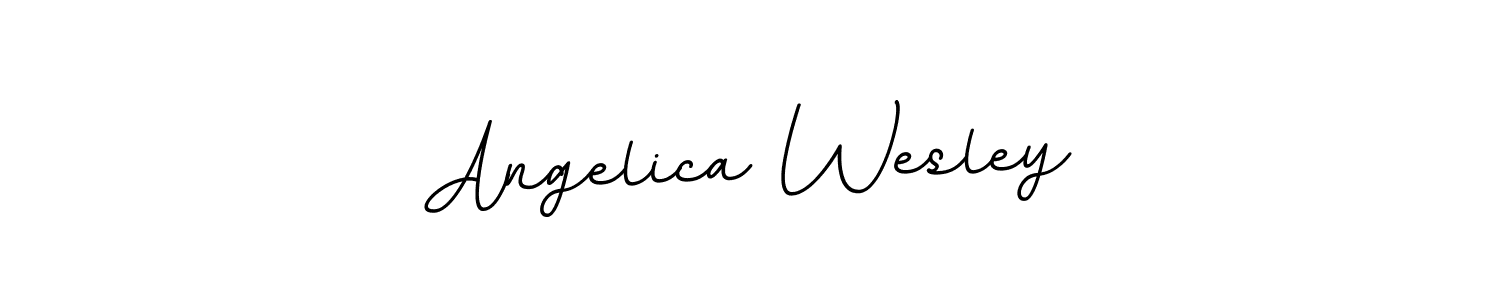 How to make Angelica Wesley name signature. Use BallpointsItalic-DORy9 style for creating short signs online. This is the latest handwritten sign. Angelica Wesley signature style 11 images and pictures png