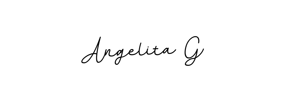 The best way (BallpointsItalic-DORy9) to make a short signature is to pick only two or three words in your name. The name Angelita G include a total of six letters. For converting this name. Angelita G signature style 11 images and pictures png