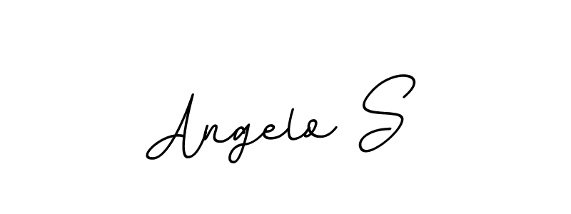 The best way (BallpointsItalic-DORy9) to make a short signature is to pick only two or three words in your name. The name Angelo S include a total of six letters. For converting this name. Angelo S signature style 11 images and pictures png