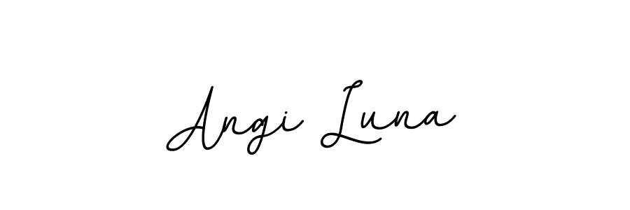 You should practise on your own different ways (BallpointsItalic-DORy9) to write your name (Angi Luna) in signature. don't let someone else do it for you. Angi Luna signature style 11 images and pictures png