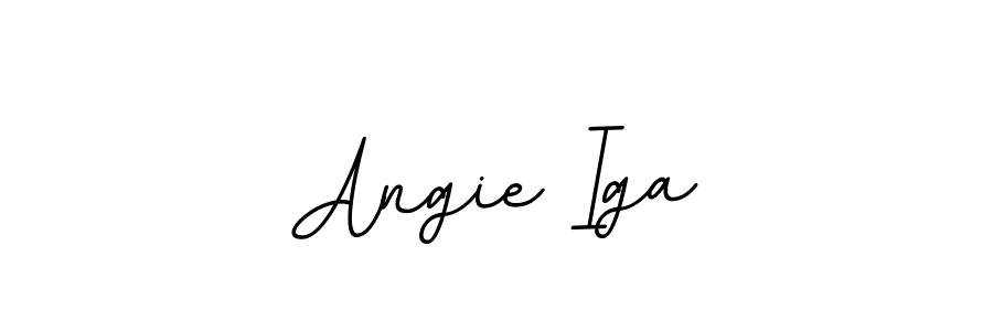 Make a beautiful signature design for name Angie Iga. With this signature (BallpointsItalic-DORy9) style, you can create a handwritten signature for free. Angie Iga signature style 11 images and pictures png