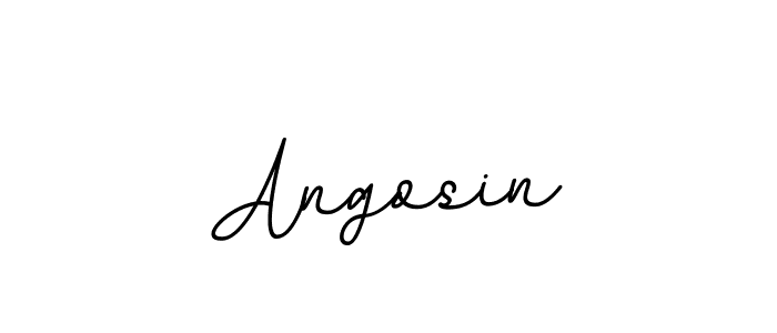 Design your own signature with our free online signature maker. With this signature software, you can create a handwritten (BallpointsItalic-DORy9) signature for name Angosin. Angosin signature style 11 images and pictures png