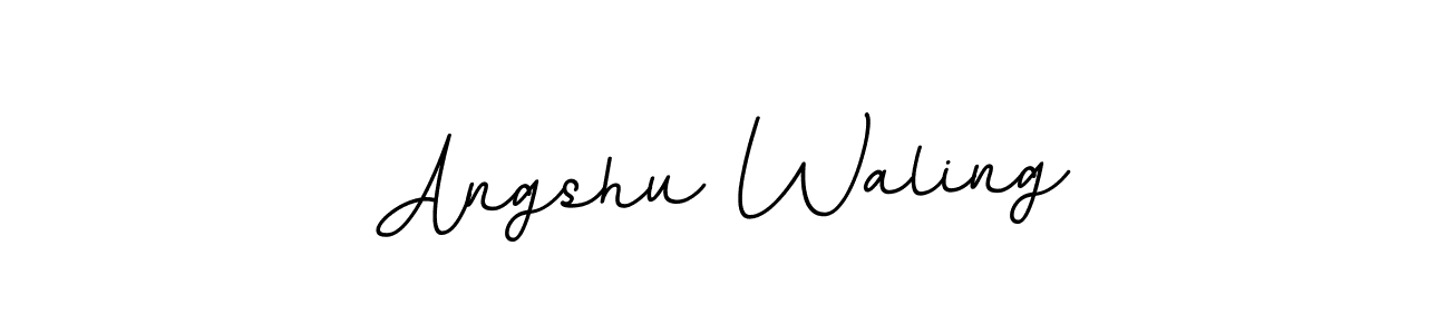 Make a beautiful signature design for name Angshu Waling. With this signature (BallpointsItalic-DORy9) style, you can create a handwritten signature for free. Angshu Waling signature style 11 images and pictures png