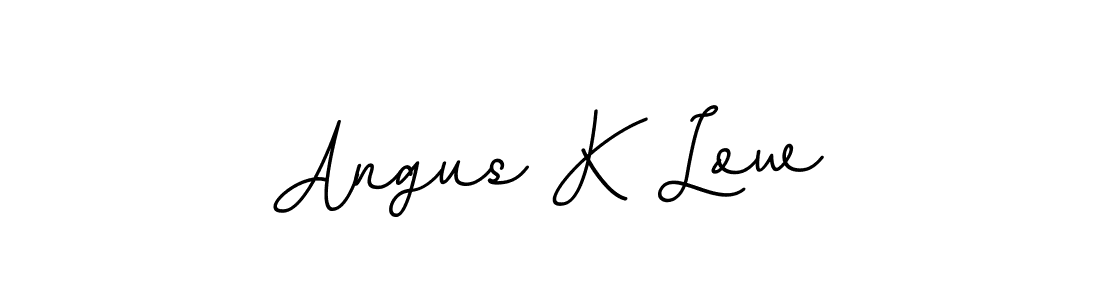 The best way (BallpointsItalic-DORy9) to make a short signature is to pick only two or three words in your name. The name Angus K Low include a total of six letters. For converting this name. Angus K Low signature style 11 images and pictures png