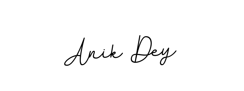 How to make Anik Dey name signature. Use BallpointsItalic-DORy9 style for creating short signs online. This is the latest handwritten sign. Anik Dey signature style 11 images and pictures png