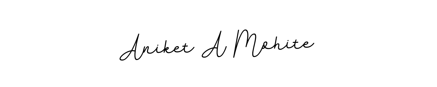 This is the best signature style for the Aniket A Mohite name. Also you like these signature font (BallpointsItalic-DORy9). Mix name signature. Aniket A Mohite signature style 11 images and pictures png