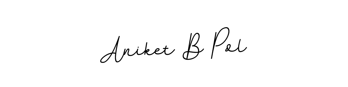 Use a signature maker to create a handwritten signature online. With this signature software, you can design (BallpointsItalic-DORy9) your own signature for name Aniket B Pol. Aniket B Pol signature style 11 images and pictures png