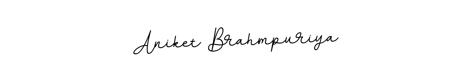 The best way (BallpointsItalic-DORy9) to make a short signature is to pick only two or three words in your name. The name Aniket Brahmpuriya include a total of six letters. For converting this name. Aniket Brahmpuriya signature style 11 images and pictures png