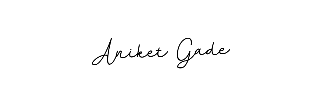 Make a beautiful signature design for name Aniket Gade. With this signature (BallpointsItalic-DORy9) style, you can create a handwritten signature for free. Aniket Gade signature style 11 images and pictures png