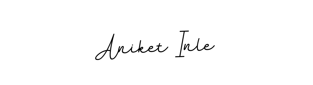 The best way (BallpointsItalic-DORy9) to make a short signature is to pick only two or three words in your name. The name Aniket Inle include a total of six letters. For converting this name. Aniket Inle signature style 11 images and pictures png