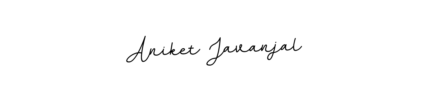 How to make Aniket Javanjal name signature. Use BallpointsItalic-DORy9 style for creating short signs online. This is the latest handwritten sign. Aniket Javanjal signature style 11 images and pictures png