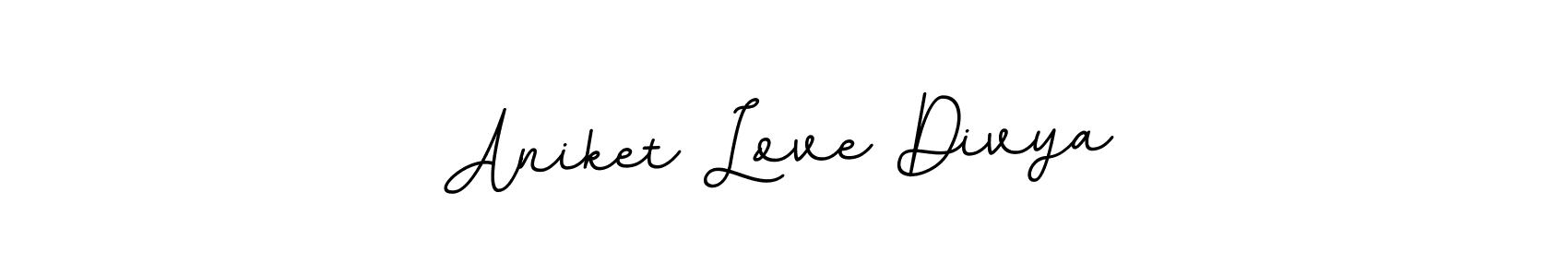 This is the best signature style for the Aniket Love Divya name. Also you like these signature font (BallpointsItalic-DORy9). Mix name signature. Aniket Love Divya signature style 11 images and pictures png