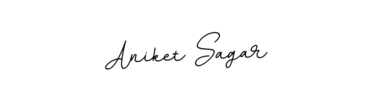 Make a beautiful signature design for name Aniket Sagar. With this signature (BallpointsItalic-DORy9) style, you can create a handwritten signature for free. Aniket Sagar signature style 11 images and pictures png