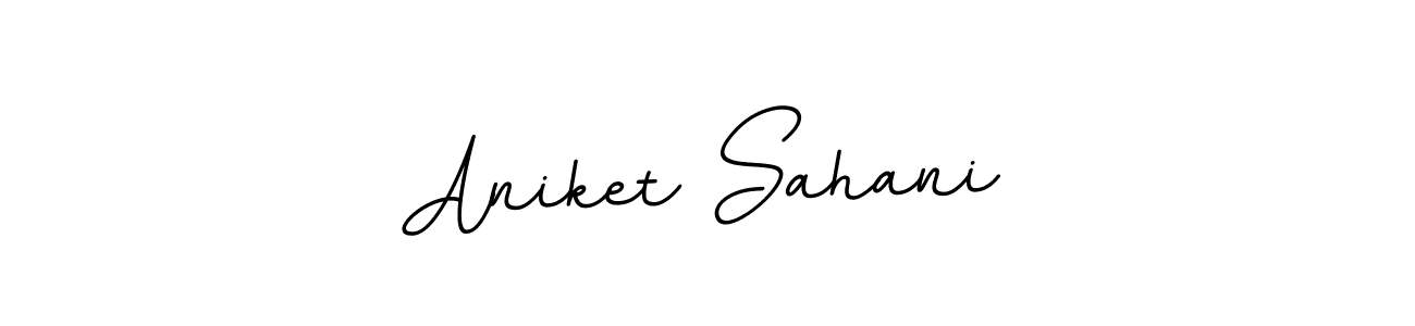 Use a signature maker to create a handwritten signature online. With this signature software, you can design (BallpointsItalic-DORy9) your own signature for name Aniket Sahani. Aniket Sahani signature style 11 images and pictures png