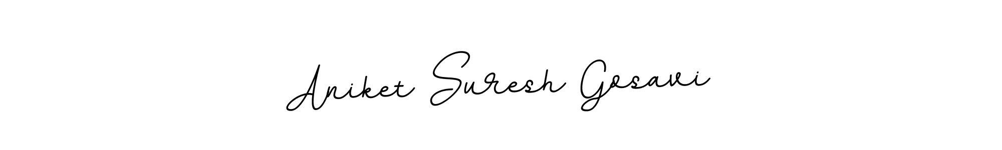 How to make Aniket Suresh Gosavi name signature. Use BallpointsItalic-DORy9 style for creating short signs online. This is the latest handwritten sign. Aniket Suresh Gosavi signature style 11 images and pictures png