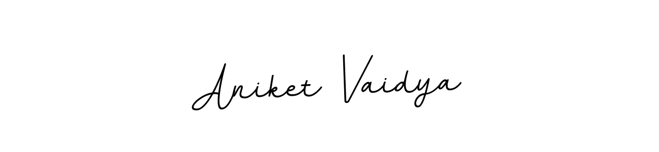 Create a beautiful signature design for name Aniket Vaidya. With this signature (BallpointsItalic-DORy9) fonts, you can make a handwritten signature for free. Aniket Vaidya signature style 11 images and pictures png
