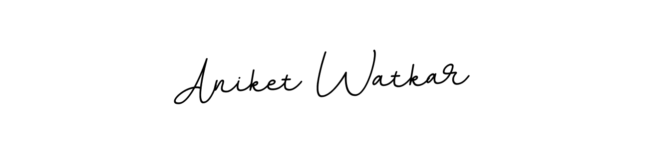 Create a beautiful signature design for name Aniket Watkar. With this signature (BallpointsItalic-DORy9) fonts, you can make a handwritten signature for free. Aniket Watkar signature style 11 images and pictures png