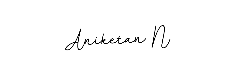 It looks lik you need a new signature style for name Aniketan N. Design unique handwritten (BallpointsItalic-DORy9) signature with our free signature maker in just a few clicks. Aniketan N signature style 11 images and pictures png