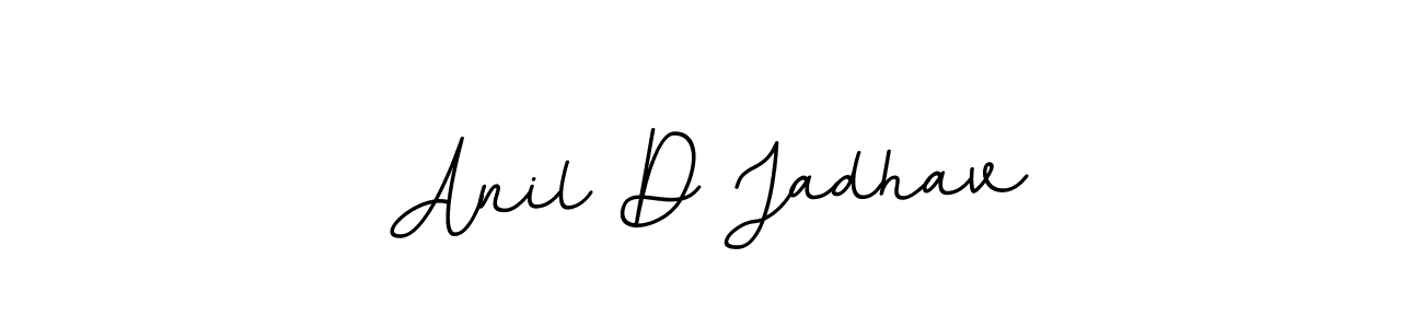 How to make Anil D Jadhav name signature. Use BallpointsItalic-DORy9 style for creating short signs online. This is the latest handwritten sign. Anil D Jadhav signature style 11 images and pictures png