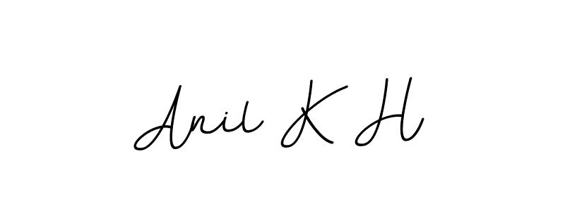 The best way (BallpointsItalic-DORy9) to make a short signature is to pick only two or three words in your name. The name Anil K H include a total of six letters. For converting this name. Anil K H signature style 11 images and pictures png