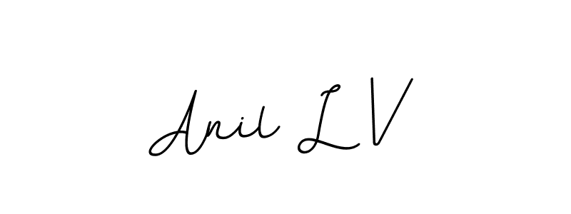 Anil L V stylish signature style. Best Handwritten Sign (BallpointsItalic-DORy9) for my name. Handwritten Signature Collection Ideas for my name Anil L V. Anil L V signature style 11 images and pictures png